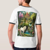 Enchanted Unicorn Forest T-shirt Design (Achterkant)