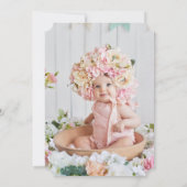 Enchanted Unicorn gepersonaliseerde foto roze verj Kaart (Achterkant)