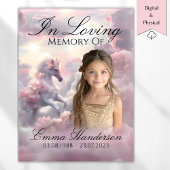  Enchanted Unicorn Memorial Sign Poster