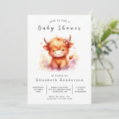 Enchanted Unique Barn Koe Baby shower Kaart (Staand voorkant)