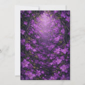 Enchanted Violet Garden Wedding Invitation Kaart (Achterkant)