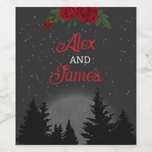 Enchanted Vows, geïnspireerd door "Bride" Wijn Etiket (Enkel label)