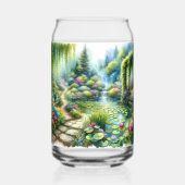 Enchanted Waterfall Garden Lily Pond Blikvorm Glas (Achterkant)