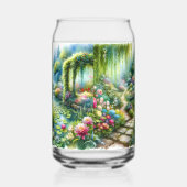 Enchanted Waterfall Garden Lily Pond Blikvorm Glas (Rechts)