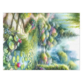 Enchanted Waterfall Garden Lily Pond Tafelkleed (Voorkant (Horizontaal))