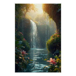 Enchanted Waterfall Natuur Poster
