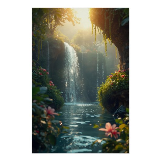 Enchanted Waterfall Natuur Poster (Voorkant)