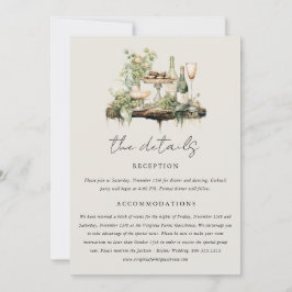 Enchanted Waterverf Forest Boho Wedding Details Kaart