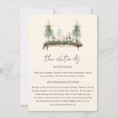 Enchanted Waterverf Forest Boho Wedding Details Kaart (Voorkant)