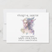 Enchanted Wedding Woodland Fairy Save The Date (Voorkant)