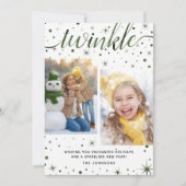 Enchanted Whimsical Typografie 2-foto Feestdagenkaart (Voorkant)