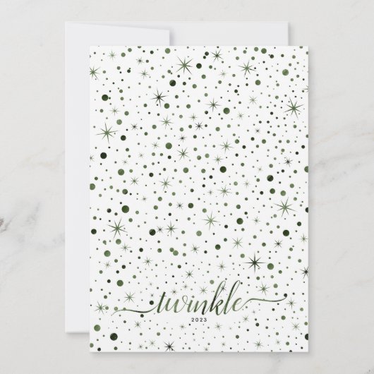 Enchanted Whimsical Typografie 2-foto Feestdagenkaart (Achterkant)