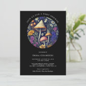 Enchanted Whimsical Woodland Mushrooms Baby shower Kaart (Staand voorkant)