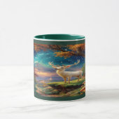 Enchanted White Stag Magical Forest Mug Mok (Midden)