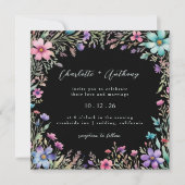 Enchanted Wildflower Floral Garden Wedding Kaart (Voorkant)