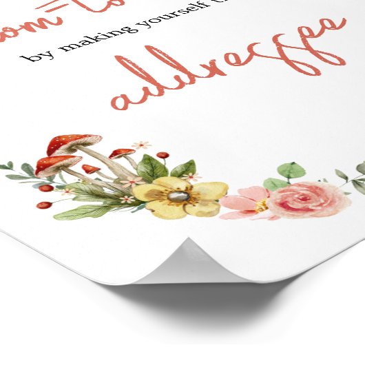 Enchanted Wildflower Mushroom Envelope Station Poster (Hoek)