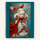 Enchanted Winter Cardinal - Fantasy Spiral Notebo Notitieboek (Voorkant)