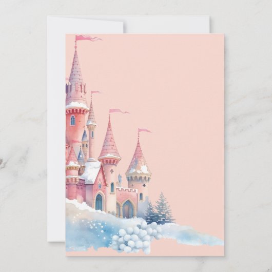 Enchanted Winter Castle Invitation, Princess 4th Kaart (Achterkant)
