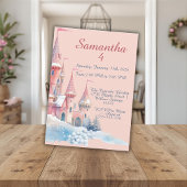 Enchanted Winter Castle Invitation, Princess 4th Kaart