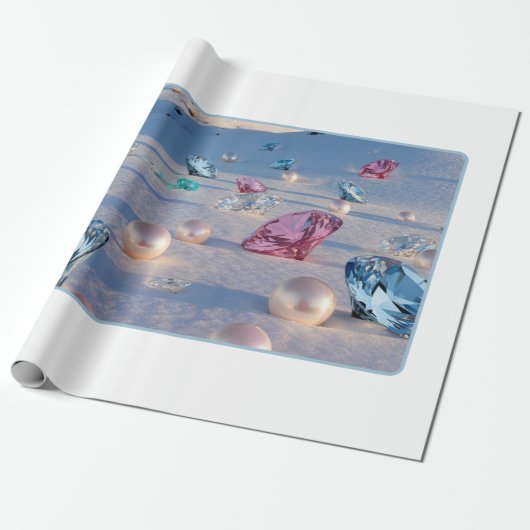 Enchanted Winter Elegance Wrapping Paper Cadeaupapier (Uitgerold)