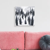 Enchanted Winter Forest: een sereen sneeuwlandscha Canvas Afdruk (Insitu (Woonkamer))