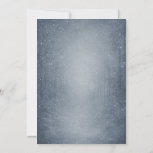 Enchanted Winter Forest Fairy Lights Wedding Kaart (Achterkant)