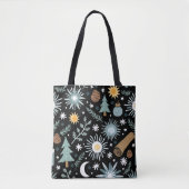 Enchanted Winter Forest: Whimsical Yule Tote Bag (Voorkant)