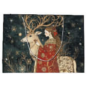 Enchanted Winter: Het meisje en het hert Groot Cadeauzakje (Achterkant)