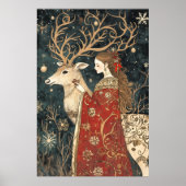 Enchanted Winter: Het meisje en het hert Poster (Voorkant)