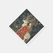 Enchanted Winter: Het meisje en het hert Servet (Hoek)