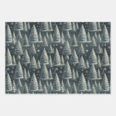 Enchanted Winter Night: Elegante kerstset van 3 Inpakpapier Vel (Voorkant 3)