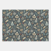 Enchanted Winter Night: Elegante kerstset van 3 Inpakpapier Vel (Voorkant 2)