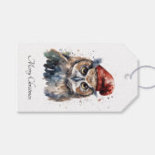 Enchanted Winter Owl, op maat Cadeaulabel (Voorkant (Horizontaal))