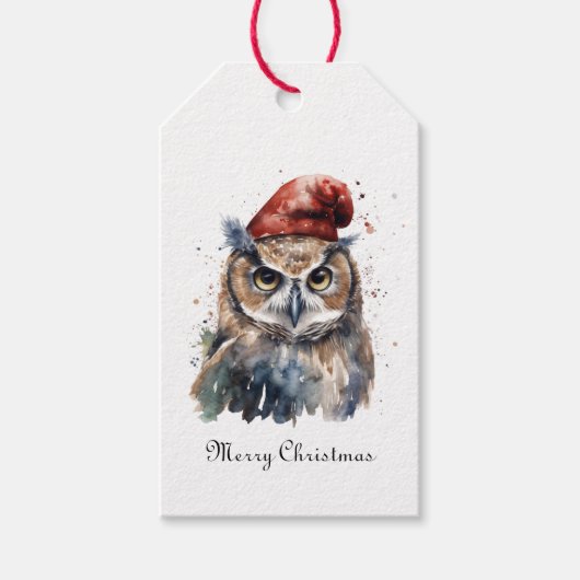 Enchanted Winter Owl, op maat Cadeaulabel (Voorkant)