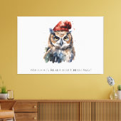 Enchanted Winter Owl, op maat Canvas Afdruk (Insitu (Woonkamer))