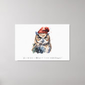 Enchanted Winter Owl, op maat Canvas Afdruk (Voorkant)