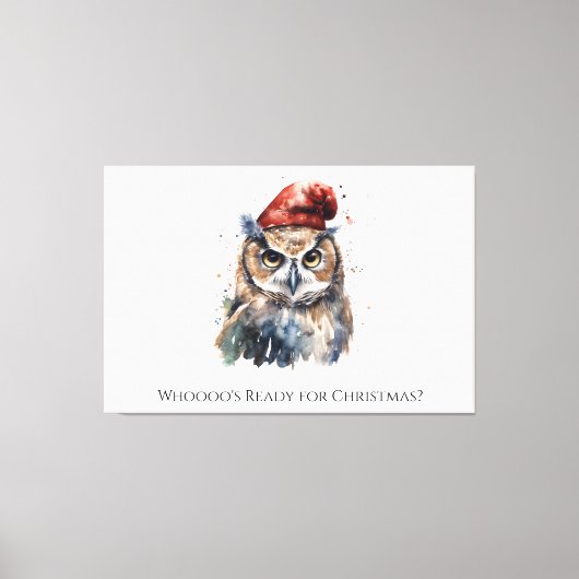 Enchanted Winter Owl, op maat Canvas Afdruk (Voorkant)