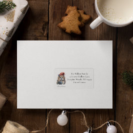 Enchanted Winter Owl, op maat Etiket