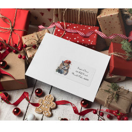 Enchanted Winter Owl, op maat Etiket