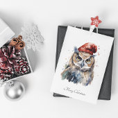Enchanted Winter Owl, op maat Feestdagenkaart