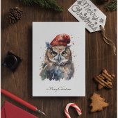 Enchanted Winter Owl, op maat Feestdagenkaart