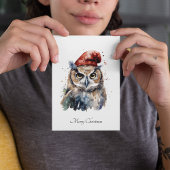 Enchanted Winter Owl, op maat Feestdagenkaart