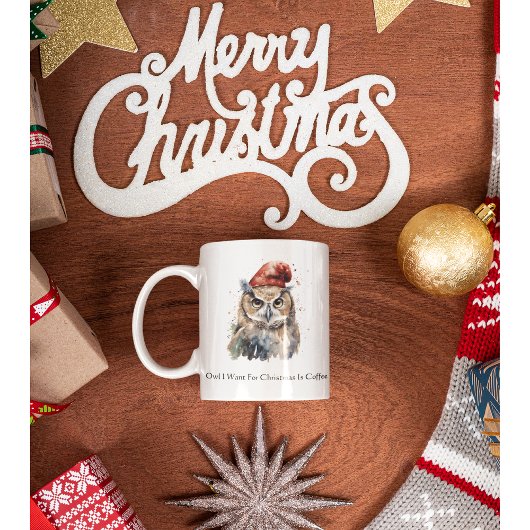 Enchanted Winter Owl, op maat Grote Koffiekop