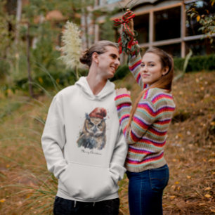 Enchanted Winter Owl, op maat Hoodie
