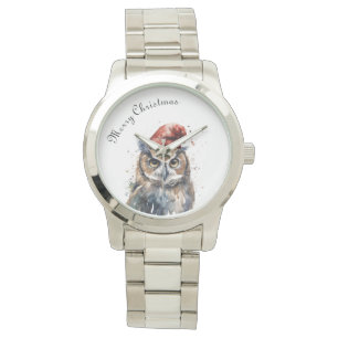 Enchanted Winter Owl, op maat Horloge