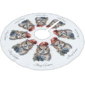 Enchanted Winter Owl, op maat Kerstboom Rok (Gekanteld)