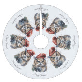 Enchanted Winter Owl, op maat Kerstboom Rok (Voorkant)