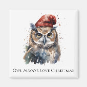 Enchanted Winter Owl, op maat Magneet (Voorkant)