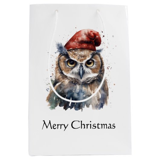 Enchanted Winter Owl, op maat Medium Cadeauzakje (Voorkant)
