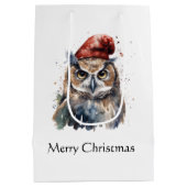 Enchanted Winter Owl, op maat Medium Cadeauzakje (Achterkant)